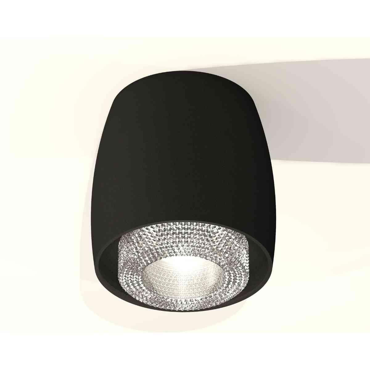 фото комплект накладного светильника ambrella light techno spot xs1142020 sbk/cl черный песок/прозрачный (c1142, n7191) | 220svet.ru