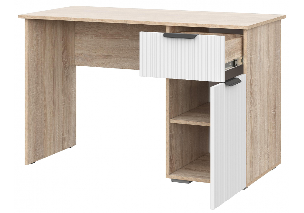 фото письменный стол woodville стокгольм дуб сонома / line софт пломбир 579692 | 220svet.ru