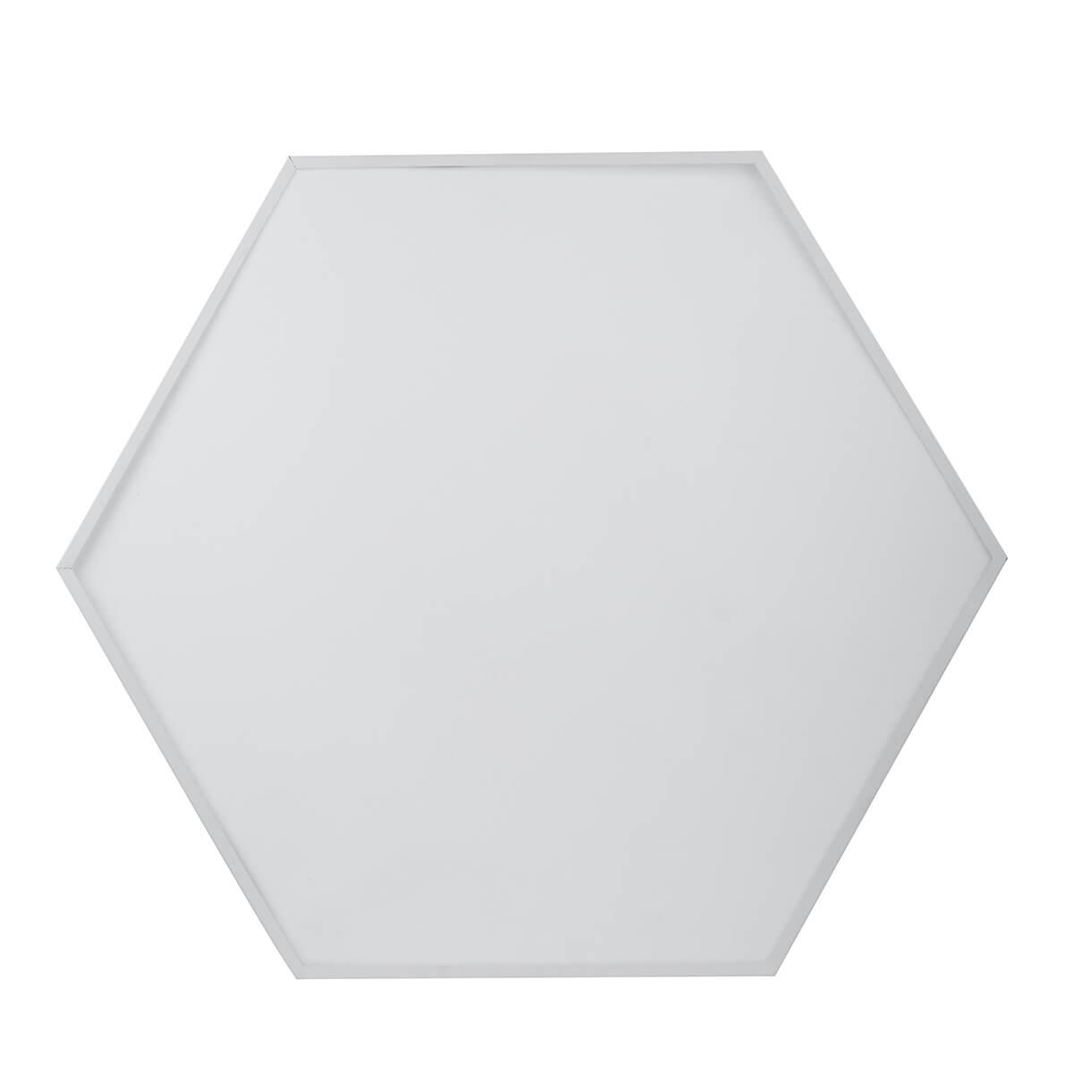фото подвесной светодиодный cветильник эра hexagon spo-122-w-40k-066 66вт 4000к белый б0050552 | 220svet.ru