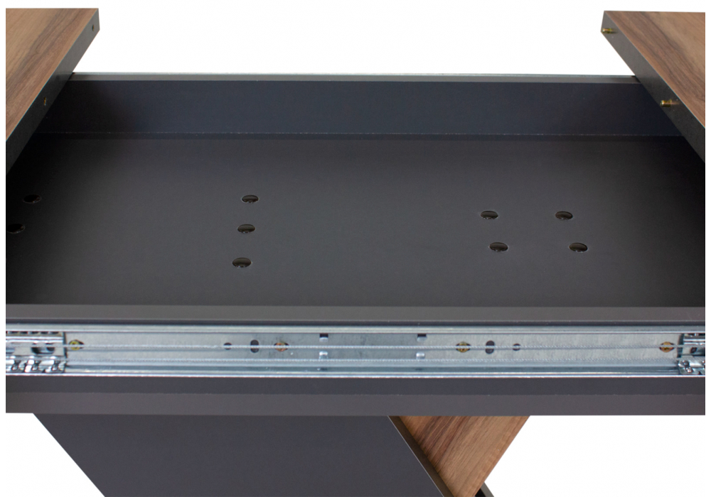 фото стол раскладной woodville аврора авелано / графит 563369 | 220svet.ru