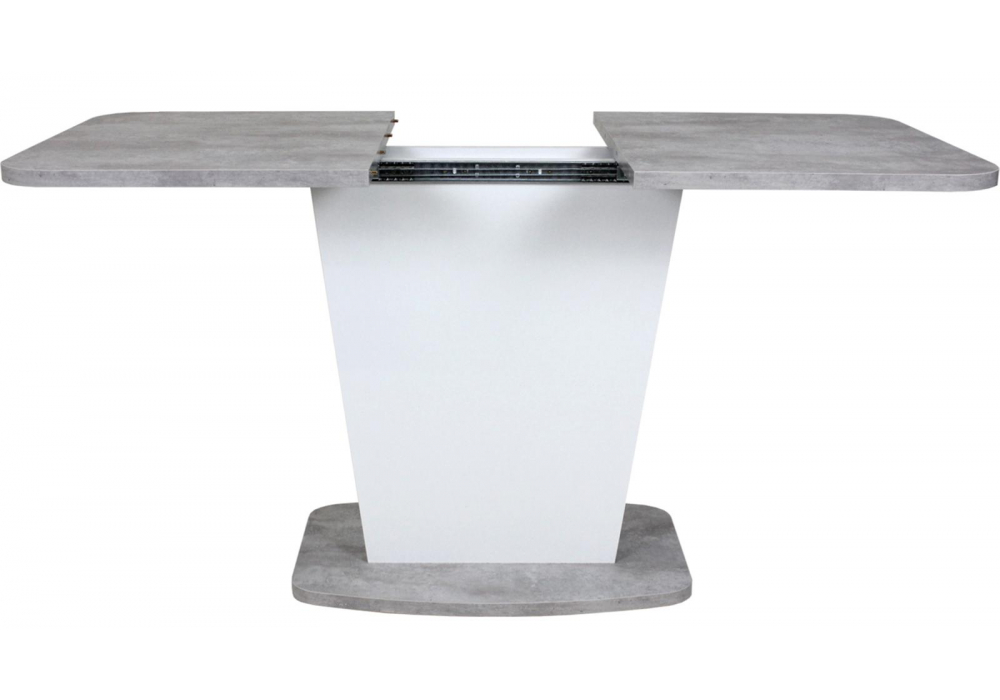 фото стол деревянный раскладной woodville комфорт цемент светлый / белый 608569 | 220svet.ru