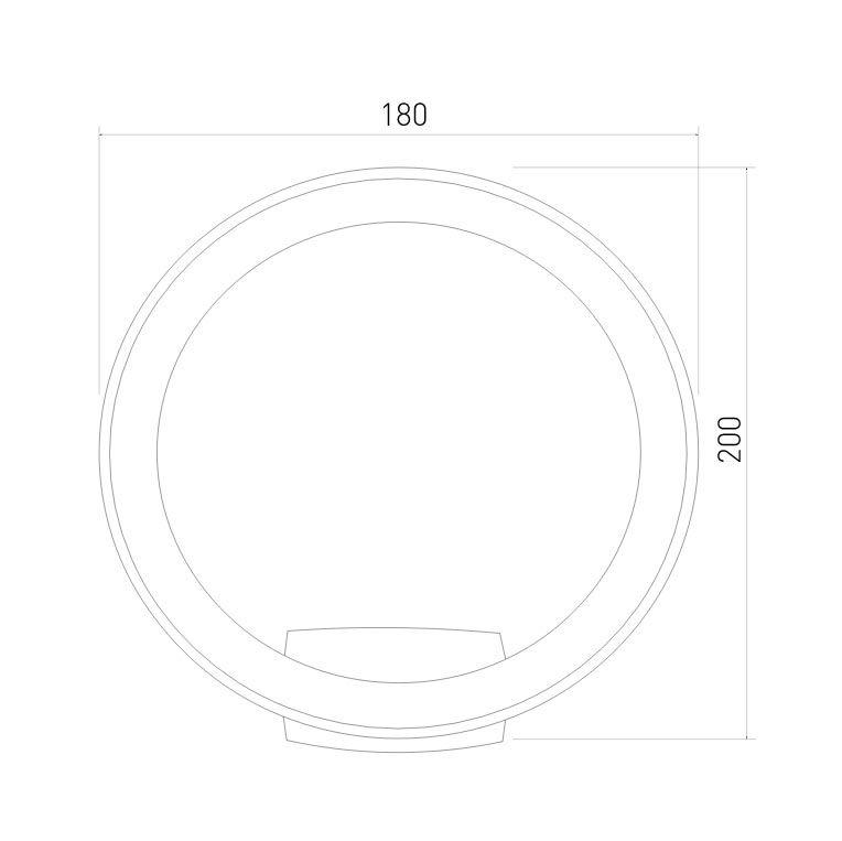 фото уличный настенный светодиодный светильник elektrostandard ring 1710 techno led белый a054931 | 220svet.ru