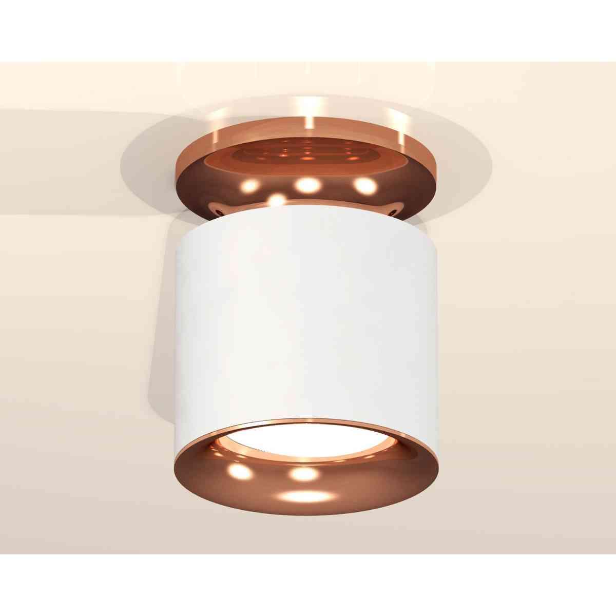 фото комплект накладного светильника ambrella light techno spot xs7401142 swh/ppg белый песок/золото розовое полированное (n7930, c7401, n7015) | 220svet.ru