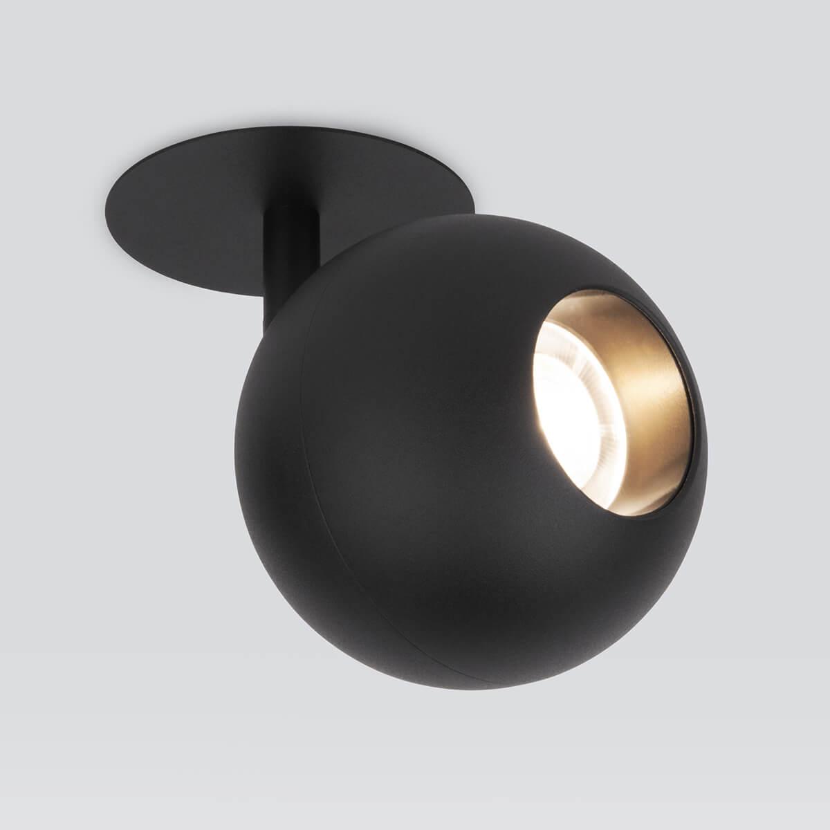 фото встраиваемый светодиодный спот elektrostandard ball 9926 led 12w 4200k черный a053738 | 220svet.ru