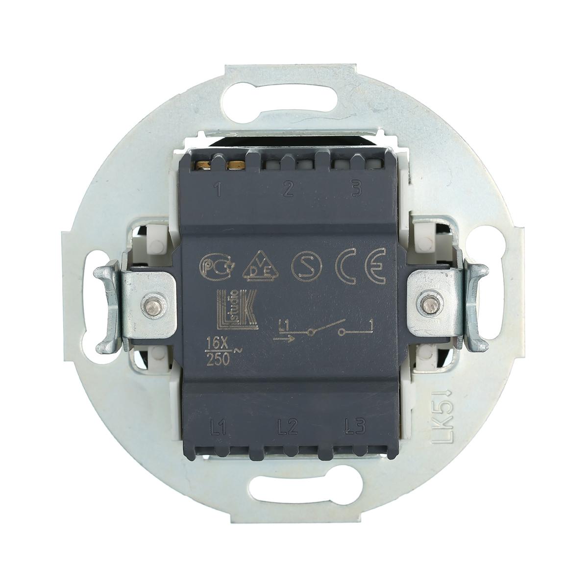 фото выключатель lk studio одноклавишный (схема 1) 16 а, 250 в (черный) 880108-1 | 220svet.ru