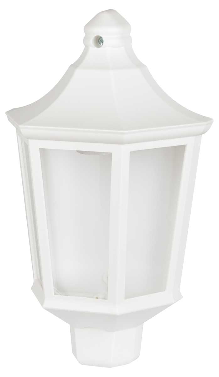 фото садово-парковый светильник эра «ника» нбу 06-60-003 60вт белый прозрачный б0061161 | 220svet.ru