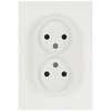 Миниатюра фото розетка эра arktik 16-2107-08 без заземления двойная 2x2p 16а-250в белый матовый б0071688 | 220svet.ru
