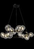 Миниатюра фото подвесная люстра crystal lux agata sp15 v2 black/transparente | 220svet.ru