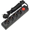 Миниатюра фото удлинитель uniel 4гн х 3м с/з standard s-gcd4-3b black ul-00003610 | 220svet.ru
