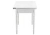 Миниатюра фото стол деревянный брентон с ящиком белый глянец | 220svet.ru