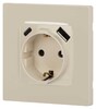 Миниатюра фото розетка эра серия 12 12-4108-02 2p+e 16a-250в со шторками с usb type-a+c 5в-3а слоновая кость б0067731 | 220svet.ru