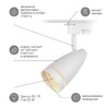 Миниатюра фото трековый светильник однофазный эра taper tr49-gu10 wh б0054161 | 220svet.ru