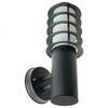 Миниатюра фото светильник садово-парковый feron dh046-b, техно на стену, 18w e27 230v, черный 51526 | 220svet.ru