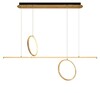 Миниатюра фото подвесной светодиодный светильник inodesign hoopla gold 40.1012 | 220svet.ru