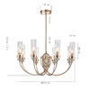 Миниатюра фото потолочная люстра на штанге st luce элегра sl1402.203.08 | 220svet.ru
