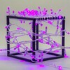 Миниатюра фото гирлянда нить с колпачком 10м фиолетовая 220в, 100 led, провод прозрачный пвх, ip65 ltc pst100cap-10-2pu | 220svet.ru