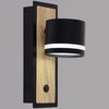 Миниатюра фото бра reluce 22540-0.2-01 bk+wood | 220svet.ru