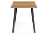 Миниатюра фото стол деревянный woodville колон лофт 120 25 мм дуб вотан / черный матовый 489606 | 220svet.ru
