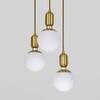 Миниатюра фото подвесной светильник eurosvet bubble 50151/3 латунь | 220svet.ru