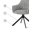 Миниатюра фото стул на металлокаркасе поворотный woodville denever gray / black 15836 | 220svet.ru