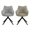 Миниатюра фото стул на металлокаркасе поворотный woodville denever gray / black 15836 | 220svet.ru