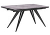 Миниатюра фото стол стеклянный раскладной woodville дарвин 140(200)х80 серый мрамор / черный 612178 | 220svet.ru