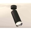 Миниатюра фото комплект накладного светильника ambrella light xm6343003 sbk/psl черный песок/серебро полированное (a2210, c6343, n6132) | 220svet.ru