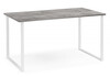 Миниатюра фото стол деревянный woodville лиман 140x80 бетон светлый / белый матовый 619215 | 220svet.ru