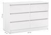 Миниатюра фото комод woodville мадера к6м белый эггер 497489 | 220svet.ru