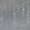 Миниатюра фото гирлянда бахрома с колпачком 3,1 x 0,5 м белая с мерцанием белого диода 220в, 120 led, провод прозрачный пвх, ip65 ltc pil120blwcap-10-2w | 220svet.ru