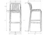 Миниатюра фото набор 3 шт стул барный dobrin chloe bar lmzl-pp777-n3_p_b-03-13420 | 220svet.ru