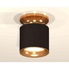 Миниатюра фото комплект накладного светильника ambrella light techno spot xs7402102 sbk/pyg черный песок/золото желтое полированное (n7929, c7402, n7014) | 220svet.ru