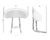 Миниатюра фото спинка к стулу мастера dobrin billy lm-3051-1_ch-m_el-white-13137 | 220svet.ru