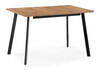 Миниатюра фото стол деревянный woodville колон лофт 120 25 мм дуб вотан / черный матовый 489606 | 220svet.ru