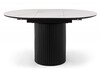 Миниатюра фото керамический стол раскладной woodville лорен 100(140) snow white / черный 664691 | 220svet.ru