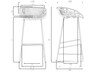 Миниатюра фото набор 2 шт стул барный dobrin frank lmzl-pp775a-n2_m_gr-04-13380 | 220svet.ru