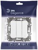Миниатюра фото выключатель эра elegance 14-1107-01м тройной, 10ах-250в, белый матовый б0065796 | 220svet.ru