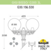 Миниатюра фото садово-парковый фонарь fumagalli gigi bisso/g300 3l g30.156.s30.wxe27 | 220svet.ru