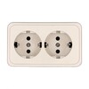 Миниатюра фото розетка lk studio двойная открытой установки с заземляющими контактами и защитными шторками (бежевый) 813501 | 220svet.ru