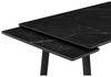 Миниатюра фото керамический стол раскладной 140(200)х80 woodville джек черный мрамор черный 612900 | 220svet.ru