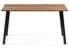 Миниатюра фото стол деревянный woodville тринити лофт 140 25 мм дуб делано темный / матовый черный 489641 | 220svet.ru
