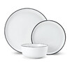 Миниатюра фото сервиз обеденный фарфоровый mikasa limestone 12шт, белый kitchen craft | 220svet.ru