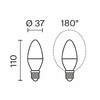 Миниатюра фото светодиодная лампа свеча 9вт 3000k e14 voltega candle 9w 3277 | 220svet.ru