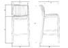 Миниатюра фото набор 3 шт стул полубарный dobrin chloe lmzl-pp777-1-n3_p_w-02-13410 | 220svet.ru