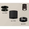Миниатюра фото комплект накладного светильника ambrella light techno spot xs7402061 sbk/pbk черный песок/черный полированный (n7926, c7402, n7011) | 220svet.ru