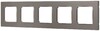 Миниатюра фото рамка для розеток и выключателей эра серия 12 12-5205-16 на 5 постов, классик, титан б0067796 | 220svet.ru