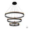 Миниатюра фото подвесная люстра с пультом ду crystal lux fernando sp158w led black/gold | 220svet.ru