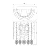 Миниатюра фото настенный светильник eurosvet lianna 10114/2 хром/прозрачный хрусталь strotskis | 220svet.ru