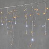 Миниатюра фото гирлянда бахрома 4,9 x 0,5 м желтая с мерцанием белого диода 220в, 240 led, провод прозрачный пвх, ip54 ltc pil240blw-10-2y | 220svet.ru