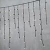 Миниатюра фото гирлянда бахрома 3,2 x 0,9 м экстра тепло-белая 220в, 168 led, провод черный каучук, ip65 ltc ll168-1-2eww | 220svet.ru